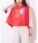 【etsinta】袖レースリメイク切替カレッジTee