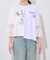 【etsinta】袖レースリメイク切替カレッジTee