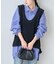 深Uスパンコールラメニットベスト