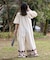 【Aguni】綿麻裾刺繍サロペット