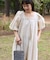 【Aguni】綿麻裾刺繍サロペット