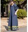 【Aguni】綿麻裾刺繍サロペット