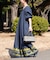 【Aguni】綿麻裾刺繍サロペット