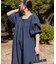 【Aguni】綿麻裾刺繍サロペット