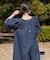 【Aguni】綿麻裾刺繍サロペット