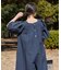 【Aguni】綿麻裾刺繍サロペット