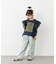 【KIDS】ドッキングチュールフリルメッセージロゴTEE