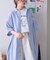 【GEVACO】綿麻半袖シャツワンピース