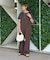 【新色ドット柄登場！】肩ドロストギャザーポンチサロペット