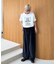【UNISEX】【プラスサイズあり】スクエア総刺繍ロゴTシャツ