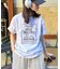 【UNISEX】【プラスサイズあり】スクエア総刺繍ロゴTシャツ