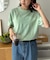 【UNISEX】【プラスサイズあり】スクエア総刺繍ロゴTシャツ