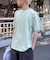 【UNISEX】【プラスサイズあり】スクエア総刺繍ロゴTシャツ