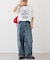 【UNISEX】【プラスサイズあり】スクエア総刺繍ロゴTシャツ
