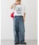 【UNISEX】【プラスサイズあり】スクエア総刺繍ロゴTシャツ