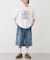 【UNISEX】【プラスサイズあり】スクエア総刺繍ロゴTシャツ