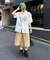 【UNISEX】【プラスサイズあり】アソート柄ブッシュハーフパンツ