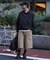 【UNISEX】【プラスサイズあり】アソート柄ブッシュハーフパンツ