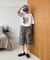 【UNISEX】【プラスサイズあり】アソート柄ブッシュハーフパンツ