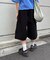 【UNISEX】【プラスサイズあり】アソート柄ブッシュハーフパンツ