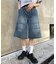 【UNISEX】【プラスサイズあり】アソート柄ブッシュハーフパンツ
