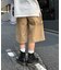 【UNISEX】【プラスサイズあり】アソート柄ブッシュハーフパンツ