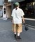【UNISEX】【プラスサイズあり】アソート柄ブッシュハーフパンツ