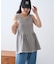 スポンディッシュWZIPペプラム配色ニットベスト