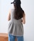 スポンディッシュWZIPペプラム配色ニットベスト