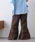 【india】ピンタックレースフレアパンツ