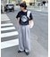 【UNISEX】タックボリュームワイドスラックスパンツ/サイドラインスラックス