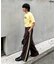 【UNISEX】タックボリュームワイドスラックスパンツ/サイドラインスラックス
