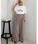 【UNISEX】タックボリュームワイドスラックスパンツ/サイドラインスラックス