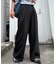【UNISEX】タックボリュームワイドスラックスパンツ/サイドラインスラックス