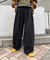 【UNISEX】タックボリュームワイドスラックスパンツ/サイドラインスラックス