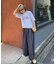 【UNISEX】タックボリュームワイドスラックスパンツ/サイドラインスラックス