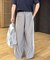 【UNISEX】タックボリュームワイドスラックスパンツ/サイドラインスラックス