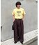 【UNISEX】タックボリュームワイドスラックスパンツ/サイドラインスラックス