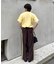 【UNISEX】タックボリュームワイドスラックスパンツ/サイドラインスラックス