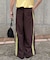 【UNISEX】タックボリュームワイドスラックスパンツ/サイドラインスラックス