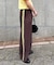 【UNISEX】タックボリュームワイドスラックスパンツ/サイドラインスラックス