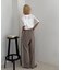 【UNISEX】タックボリュームワイドスラックスパンツ/サイドラインスラックス