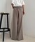 【UNISEX】タックボリュームワイドスラックスパンツ/サイドラインスラックス