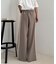 【UNISEX】タックボリュームワイドスラックスパンツ/サイドラインスラックス