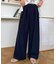 【UNISEX】タックボリュームワイドスラックスパンツ/サイドラインスラックス