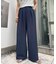 【UNISEX】タックボリュームワイドスラックスパンツ/サイドラインスラックス
