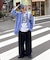 【UNISEX】タックボリュームワイドスラックスパンツ/サイドラインスラックス