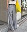 【UNISEX】タックボリュームワイドスラックスパンツ/サイドラインスラックス
