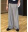 【UNISEX】タックボリュームワイドスラックスパンツ/サイドラインスラックス