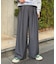 【UNISEX】タックボリュームワイドスラックスパンツ/サイドラインスラックス